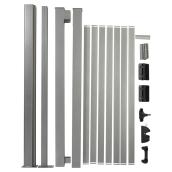 Ensemble de barrière à barreaux larges, 42'', aluminium