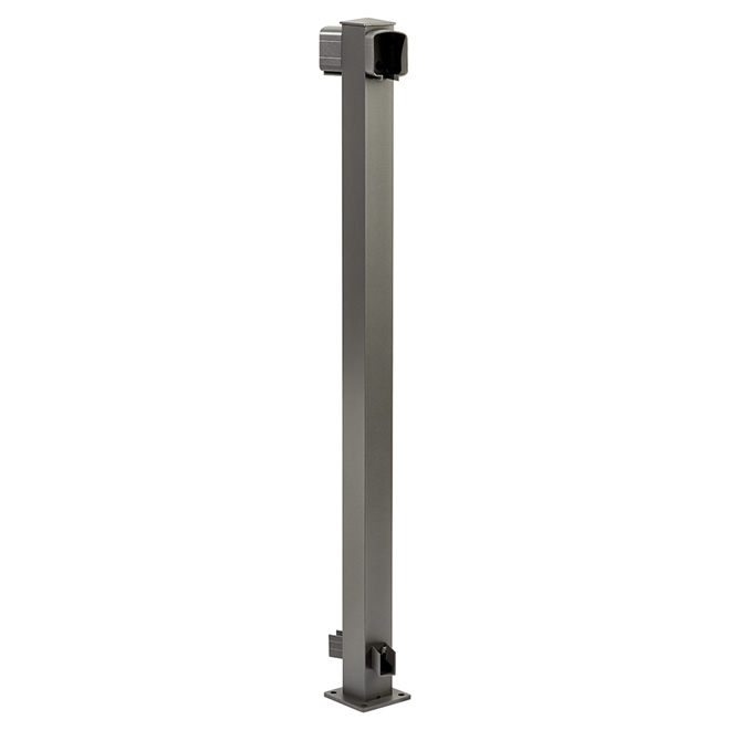 45-Degree Angle Post - Aluminum - 42'' - Titanium Grey