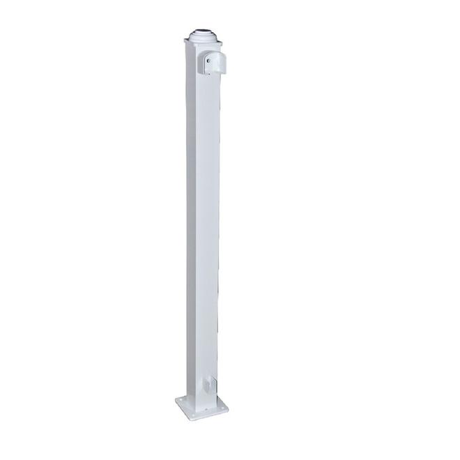 Poteau de fin Classic Railing 3,67 pi x 2,75 po aluminium blanc