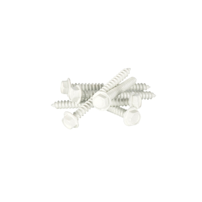 Classic Railing Lag Bolt - Aluminum - #14 x 2.5-in - White - 24/Pack