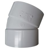 Raccord en coude Ipex pour égout, 4 po, angle de 22 1/2 degrés