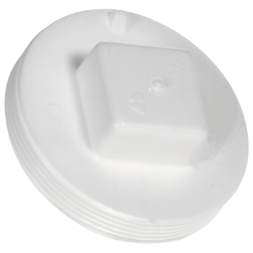 Ipex PVC Sanitary Cleanout Plug - 4-in - Dia - Male Thread - Solvent Weld - White