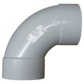 Coude sanitaire Ipex en PVC, angle de 90 degrés, 4 po femelle, blanc
