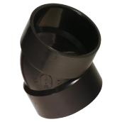 Raccord en coude Ipex en ABS, 1 1/2 po, angle de 45 degrés, femelle, noir