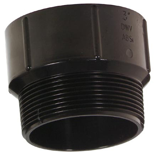 Ipex ABS Adapter Black - 4-in Dia - Male Inlet Threaded - Use in Drain Waste Vent System