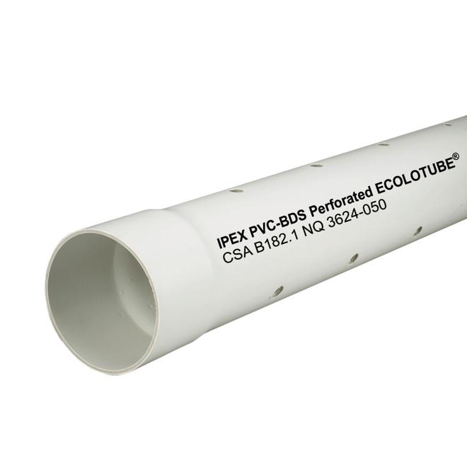 Ipex Ecolo Perforated Drain Pipe, Perforated Underground Drainage Pipe