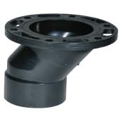 Ipex Adjustable Offset Closet Flange - ABS - Black - 4 51/64-in H x 6 29/32-in W x 6 29/32-in L