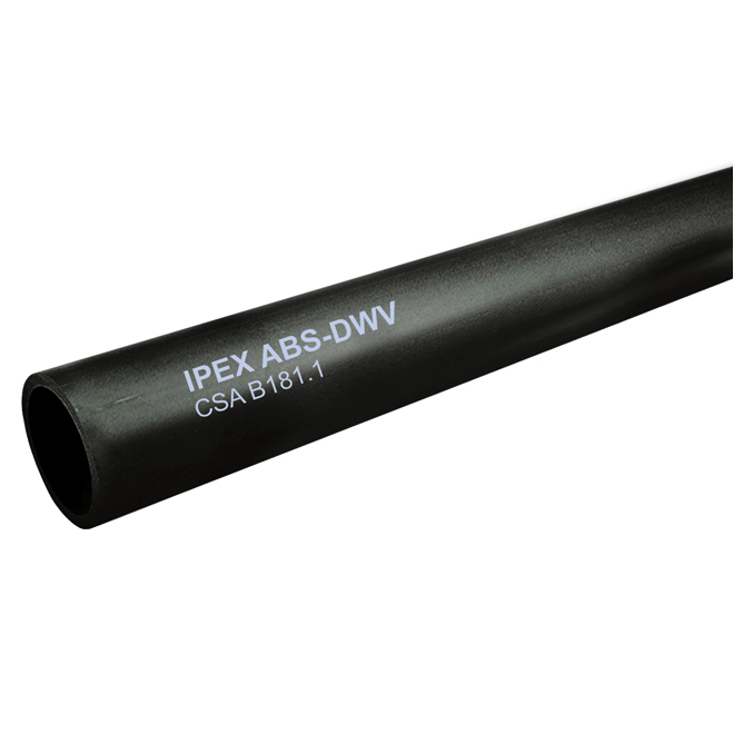 Ipex Fitting ABS Pipe - DWV - Black - CSA Approved - 3-ft L x 1 1/4-in dia