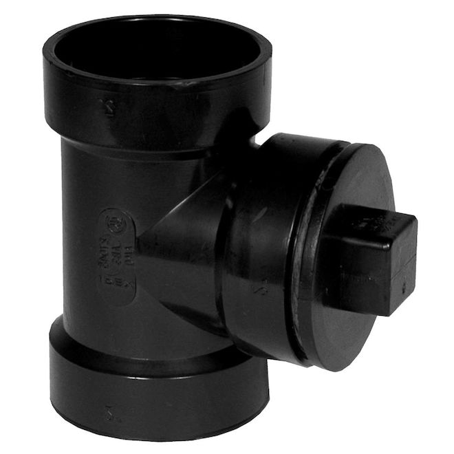 Ipex ABS Cleanout Tee With Plug - 4-in Dia x 4-in Dia x 4-in Dia - Use ...