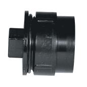 Adaptateur Ipex en ABS pour vidange, diamètres de 1 1/2 po, femelle x mâle fileté, avec bouchon
