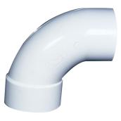 Ipex PVC Fitting Long Turn Elbow - 90° Angle - Spigot x Socket Connection - White - 3-in dia