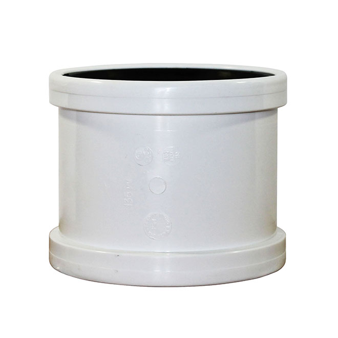 Manchon femelle Ipex SDR 35 pour drain, blanc, approuvé BNQ, diamètre de 5 po