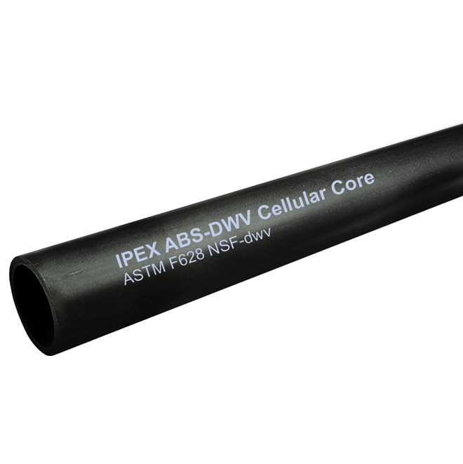 Ipex ABS Cell Core Pipe - 2-in Dia x 6-ft L - For Drain Waste Vent System - Solvent Welded