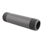 PVC Nipple - Threaded Ends - Schedule 80 - 3/4" - Grey
