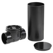 Ipex ABS Backwater Valve with Sleeve - Hub - Black - 4-in dia