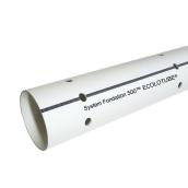 Ipex System 500 PVC 7-Hole Drain Pipe - Bell End - White - 10-ft L x 4-in dia