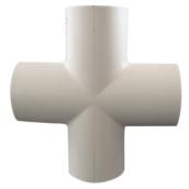 Raccord en croix industriel en PVC, 3/4
