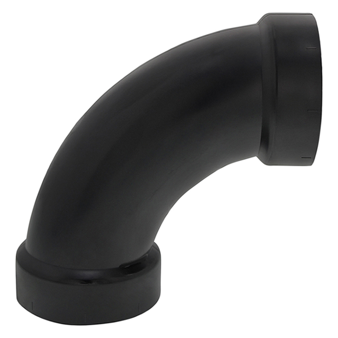 IPEX 2-in Black ABS Plastic Long Turn 90° Hub Elbow 427157 | RONA