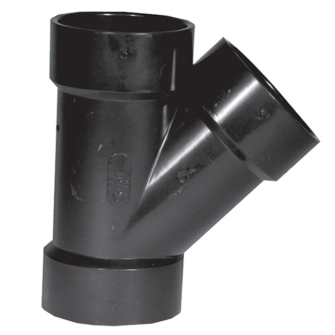 IPEX 2 x 2 x 1-1/2-in Black ABS Wye Hub Fitting