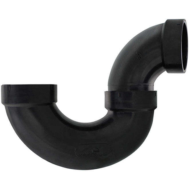 Siphon-P femelle en ABS noir pour tuyaux d'égout de 2 po IPEX