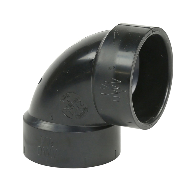 IPEX 1 1/2-in 90° Vent Elbow in Black ABS - Pack of 10