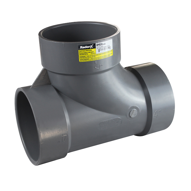 IPEX RadonX 4-in PVC Soil Gas Vent Tee
