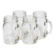 Chopes à boire style pot Mason, 16 oz, paquet de 4, clair