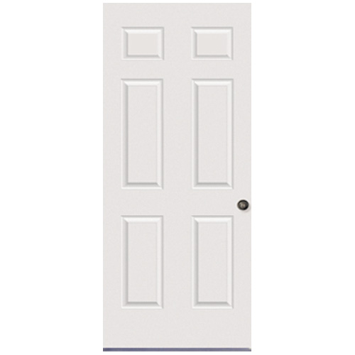 Masonite White 6-Panel Entry Door - 26-Gauge Steel - 34-in W x 80-in H - 4 9/16-in Thick Jamb - Energy Star Certified