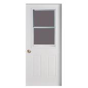 Masonite Exterior Steel Entry Door - Low-Argon Glass Venting Lite - Left-Handed - 36-in W X 80-in L - 4 9/16-in D Jamb