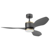 Globe Electric 48-in Black, LED Residential Ceiling Fan - 3-Blade