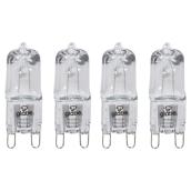 Paquet de 4 ampoules halogènes transparentes G9 de 40 W