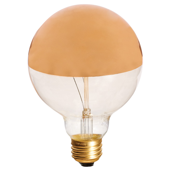 GLOBE ELECTRIC Ampoule incandescente G25/40W à dessus cuivré 84358 RONA