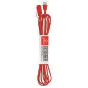 Rallonge avec revêtement en tissu, 3 prises, 2 m, rouge