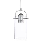 James 1-Light 2-in-1 Pendant Light - Metal/Fabric - Chrome