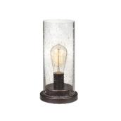 Tybalt Table Lamp - 12" - Seeded Glass - Bronze