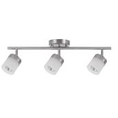 Luminaire sur rail «Hanrahan» à 3 lumières, 50 W, acier brossé
