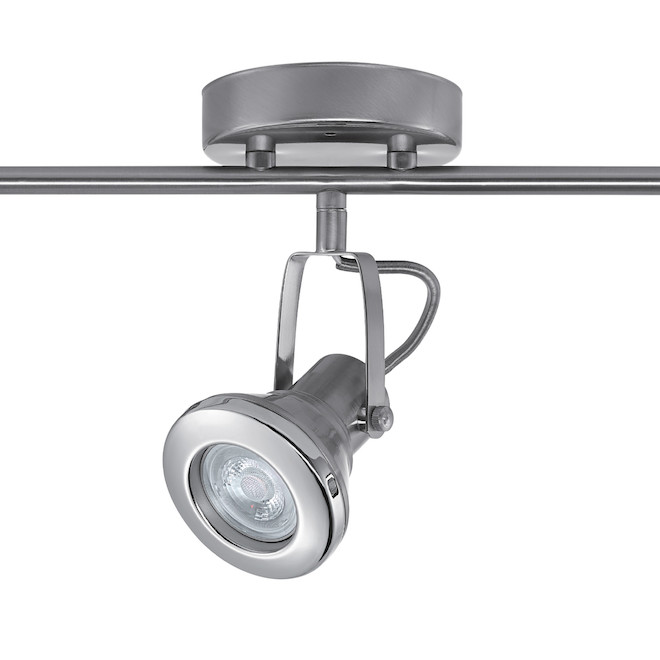 Theodore 3-Light Track Light - LED - Brushed Steel/Chrome