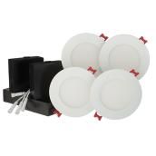 Dimmable Recessed Lights - Slim - 9W LED - White - 4/Pk