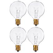 Vintage Incandescent Light Bulb- G12- E12- 5 W - Clear- 4-Pack