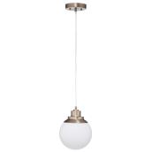 Portland Globe Pendant Light - 60 W - Glass - Brass
