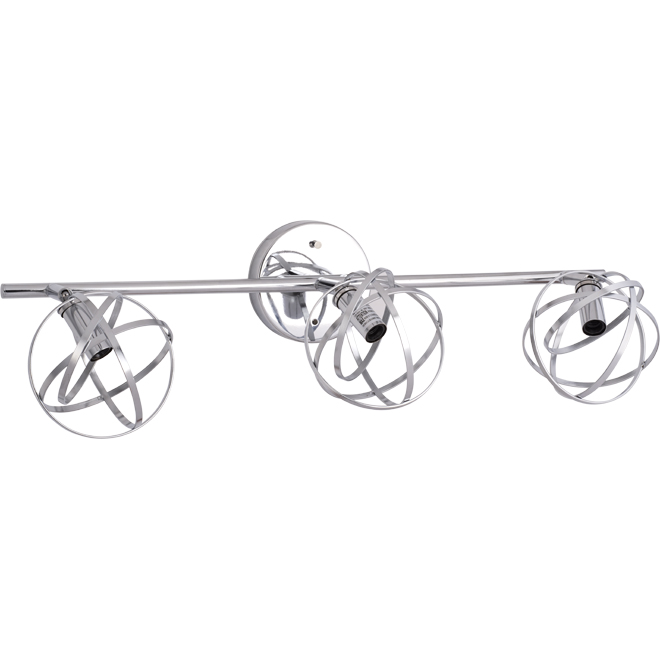 Globe Electric Tatum Track Light - Polished Chrome Finish - For Interior Use - Dimmable - Unique Globe Cage Shades