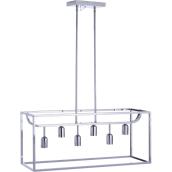 Globe Lyon 6-Light Pendant Light - Metal - Polished Chrome