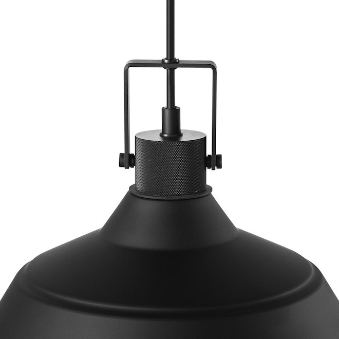 Globe Electric Sutton Matte Black Bell Shaped Pendant Light