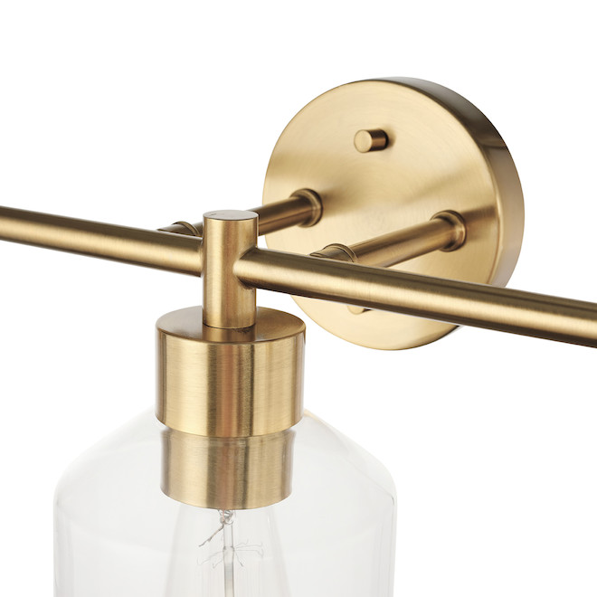 Globe Electric Vanity Light and Bathroom Accessories - Matte Brass - 5 Pieces