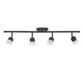 Globe Electric Calista 4-Light 32-in Matte Black Dimmable Linear Track Lighting Kit