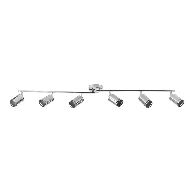 Globe Electric Cosgrove 6-Light 47.6-in Polished Chrome Dimmable Linear Track Lighting Kit