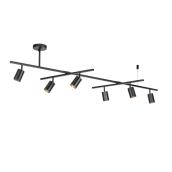 Globe Electric 6-Light 64-in Matte Black Dimmable Track Light