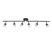 Globe Electric 6-Light 46.25-in Matte Black Dimmable Linear Track Lighting Kit