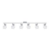 Globe Electric Cedrick 6-Light 57.09-in Brushed Nickel Dimmable Track Bar Light Kit