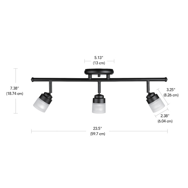 Globe Electric Ax 4 Lights 23-in Black Dimmable Tracklight